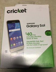 Nice In Box Samsung Galaxy Sol Cricket Wireless Smart Phone 4G LTE
