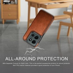 Moto G 5G 2025/Moto G 5G 2026 Case Wallet with Card Holder, Light Brown