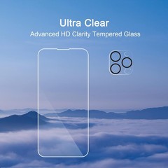 3 Pack Tempered Glass Screen & Camera Lens Protectors for iPhone 14 Pro Max 6.7