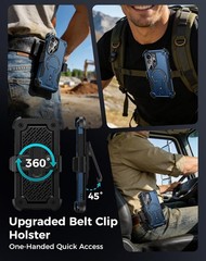 4-in-1 Samsung Galaxy S26 Ultra Case with Belt Clip Holster & Screen Protector