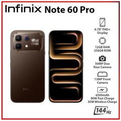 Infinix Note 60 Pro 5G BROWN 12GB+256GB Dual SIM Unlocked Android Cell Phone