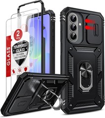 for Samsung A37 Case Screen Protector Military Grade with Stand,Magnetic Support