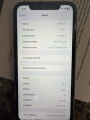 Apple iPhone 11 A2111 128 Purple Used Wifi. Verizon T Mobile