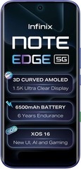 Infinix Note Edge 5G 256GB Storage MediaTek Dimensity 7100 NFC Global Version