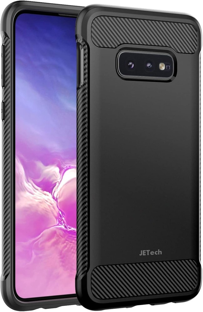 1. For Samsung Galaxy S10e Slim Fit Case, Shock-Absorption Carbon Fiber Design