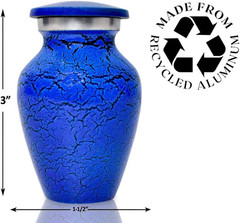 Small Cremation Urns for Human Ashes | Set of 6 | 3 Cubic Inches | Mini Keepsake