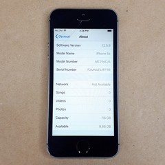 Apple iPhone 5s 16 GB A1533 ME296 C/A Space Gray 88% BH Cracked Display Unlocked
