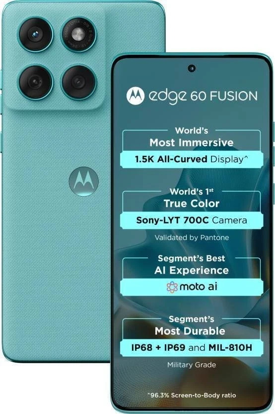 Motorola Edge 60 Fusion 5G (Amazonite 256GB 8GB RAM) 6.67 ” Global Version.