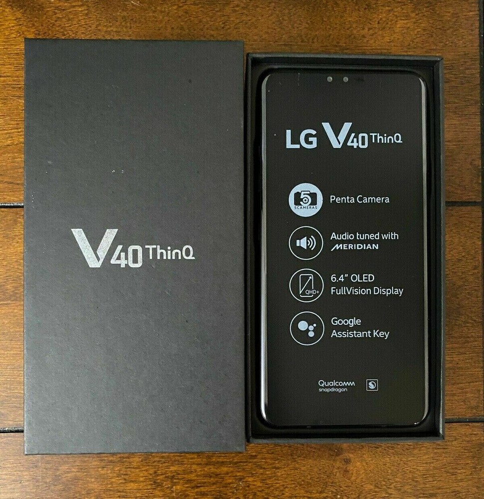 LG V40 ThinQ V405UA 64GB V405EBW V409N 128GB 4G Unlocked Smartphone New Sealed