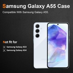 Crystal Clear Samsung Galaxy A55 Case. Soft Slim Fit Transparent TPU Cover