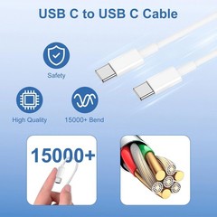 10ft 20W USB-C Fast Charger Adapter for iPhone 17 Pro Max/16 Pro Max