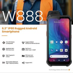 Unlocked 4G LTE Android Rugged Phone NFC Smartphone Mobile Waterproof UNIWA W888