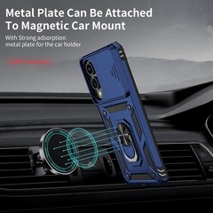 Samsung Galaxy S25 Edge Case with Camera Lens Cover, 10 FT Drop Protection, Navy