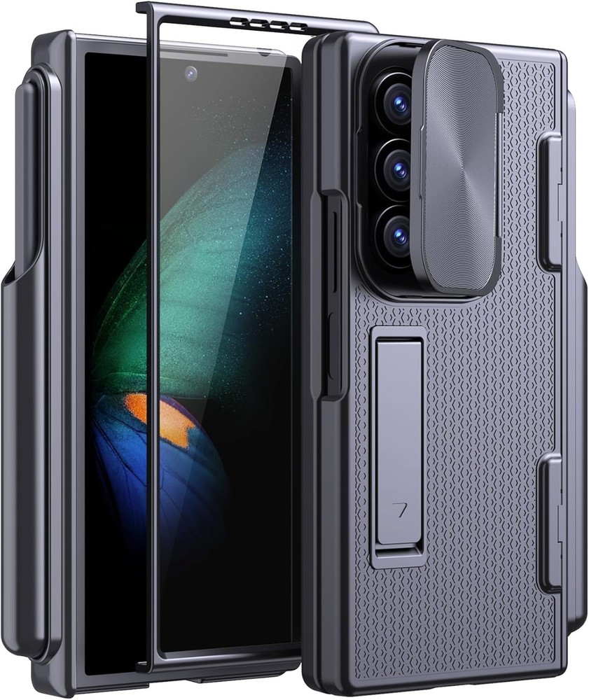 Samsung Galaxy Z Fold 6 Case with Kickstand Full Body Hard PC Stylish Shockproof