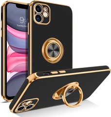 iPhone 11 Case with 360° Ring Holder, Shockproof Slim Kickstand Magnetic Support