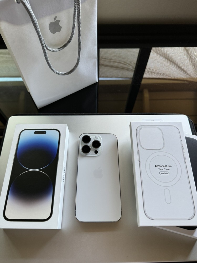 FACTORY UNLOCKED Apple iPhone 14 Pro – 256GB – Silver INCLUDES FREE ITEMS