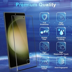 4in1 Tempered Glass Galaxy S23 Ultra for Screen and Camera Lens Protector 9H