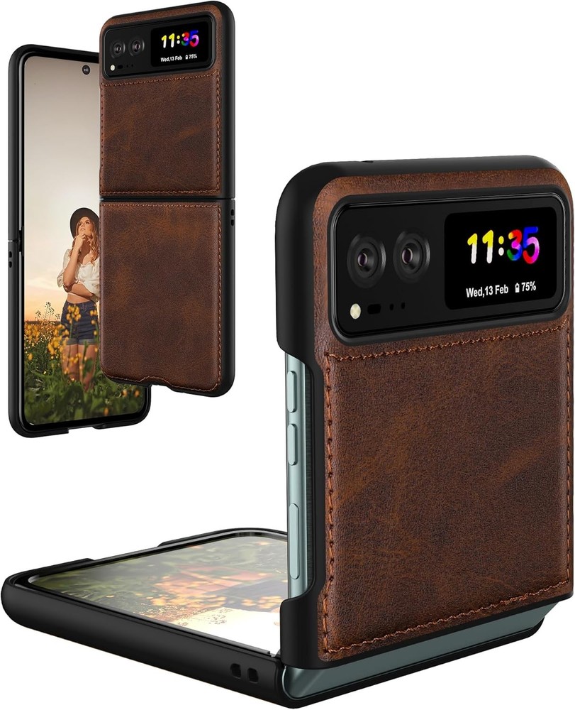 Ultra Thin Slim Durable Phone Case Cover for Motorola Razr 2023 – Brown