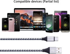 5 Pack 6FT USB Type C Fast Charger for Motorola Razr, Edge