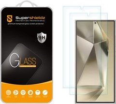 2 Pack Tempered Glass Screen Protectors for Samsung Galaxy S24 Ultra, Bubble Fre