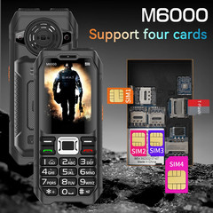 Durable Outdoor Senior Phone Magic Voice 4 Quad Sim Cards Large Battery Powerban