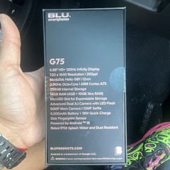 BLU G75 256GB Black 14GB RAM 6.88″ Android 15 Helio G81 50MP LTE IP