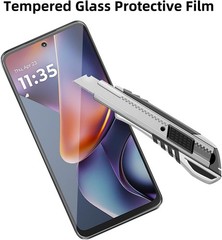 4 Pack Glass Screen Protector & Camera Lens Protector Compatible for Motorola Mo