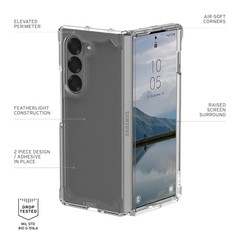 UAG Designed for Samsung Galaxy Z Fold 6 Case Plyo Ice Clear Rugged MIL-STD