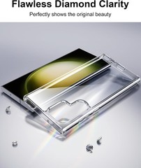 Case for Samsung Galaxy S23 Ultra 5G 6.8-Inch, Transparent Hard Back Phone Cover