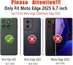 Motorola Moto Edge 2025 Case with HD Screen Protector & Slide Camera Cover