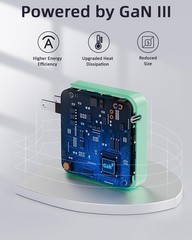 100W USB-C Fast Wall Charger for MacBook Air, iPhone 16, 6.6ft Cable