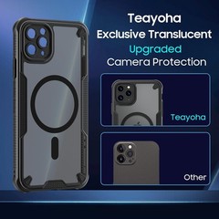 6.5-inch iPhone 11 Pro Max Case, Translucent Matte Back, Shockproof, Black
