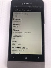 HTC One V Beats Audio Muve Music 512mb Single Core Phone MuveMusic Player