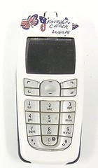 Nokia 3595 – White and Blue ( Unknown GSM Network ) Cellular Candybar Phone