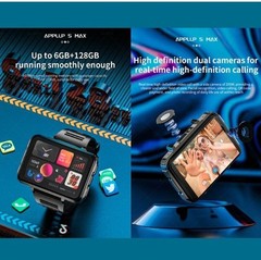 APPLLP 5 Max 4G Android 10.7 Smartwatch Dual Camera 2.4″ Large Screen GPS WiFi