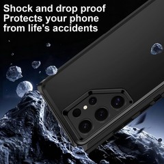 Rugged 3-Layer Shockproof Case for Samsung Galaxy S24 Ultra, Heavy Duty Protecti