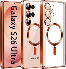 Samsung Galaxy S26 Ultra Case Clear Hard Back Shockproof Protective Cover Orange