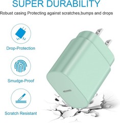 25W USB-C Fast Charger Adapter for iPhone 17, Samsung Galaxy S25/S24