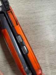 Fujitsu F900iC docomo Flip Phone Black Orange Japan Mobile Cell Phone Vintage