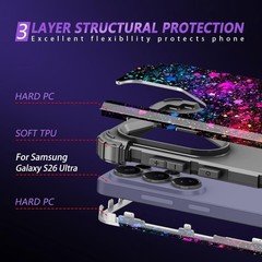 Galaxy S26 Ultra Case, Glow in The Dark Three Layer Heavy Duty Shockproof Protec