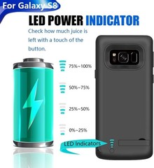 For Galaxy S9 6000mAh Rechargeable Portable Charger Case Extended Battery Pack