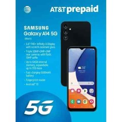 Samsung A14 5G 64GB Black – At&t Prepaid Smartphone 6.6″ FHD – Brand New