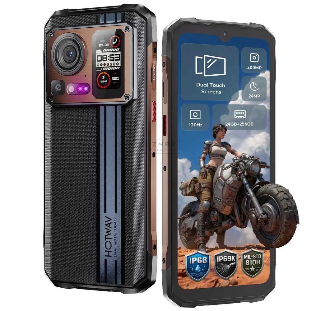 HOTWAV Cyber 15 Rugged Smartphone 12GB+256GB 6280mAh Unlcoked GPS Dual SIM Phone