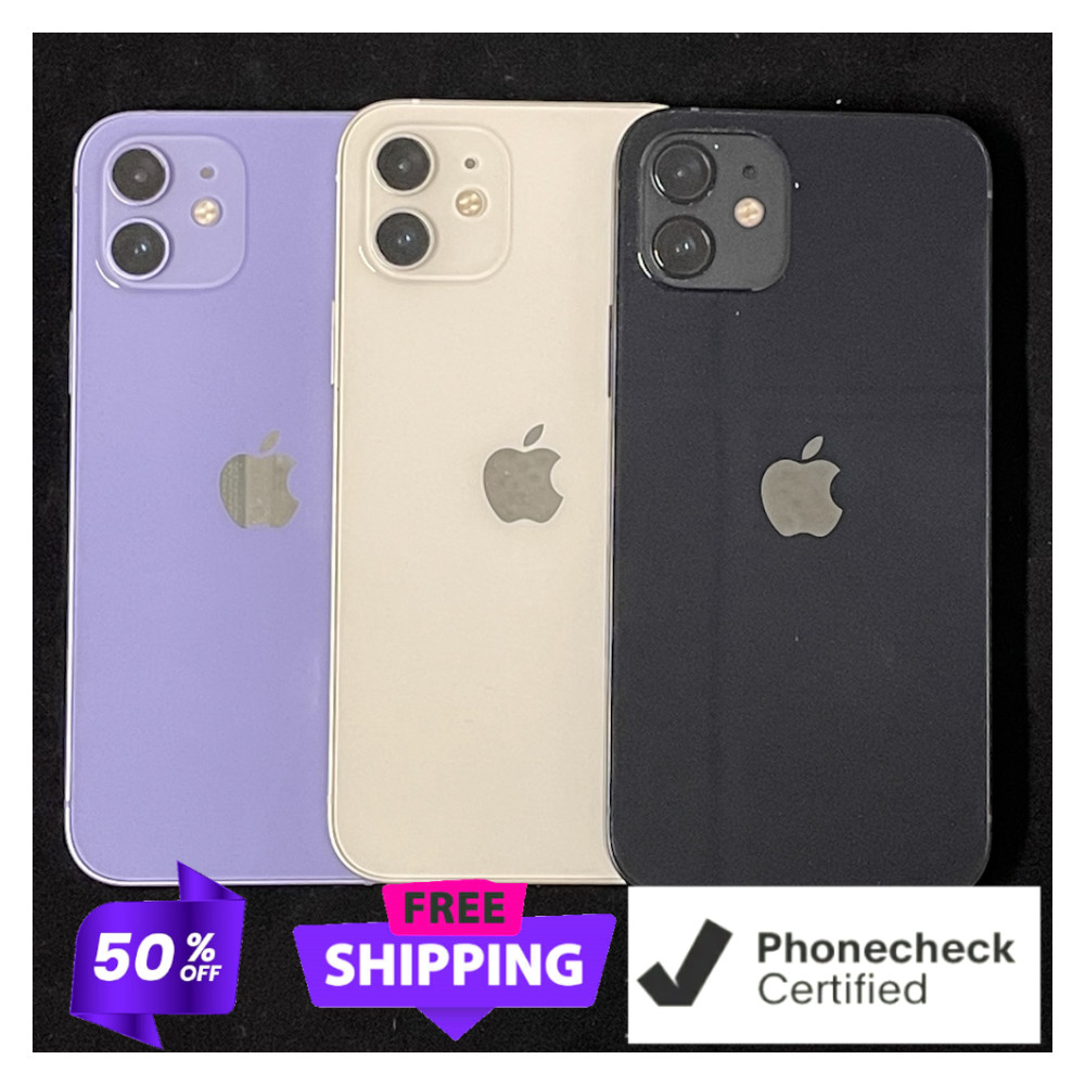 Apple iPhone 12 64GB 128GB Unlocked Verizon iOS TMobile Purple/White 5G LTE