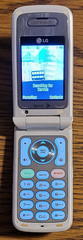 LG Fusic LX550 – Blue and White ( Sprint ) Very Rare Flip Phone – READ / Bundled