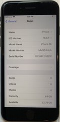 USED GSM UNLOCKED 64GB iPhone SE 3rd GEN 2022 A2595 MMX53LL/A 87% BATTERY