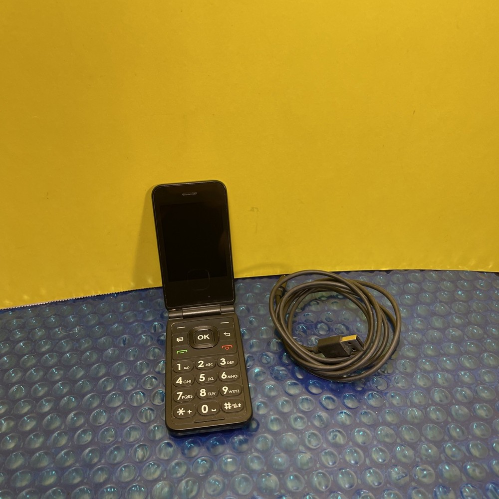 Alcatel Cingular Flip IV U102AA Black Flip Phone (AT&T) Unlocked W Cord Tested