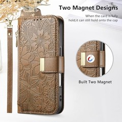 Moto G 5G 2025/2026 & G Play 2026 Wallet Case, Brown PU Leather Card Holder