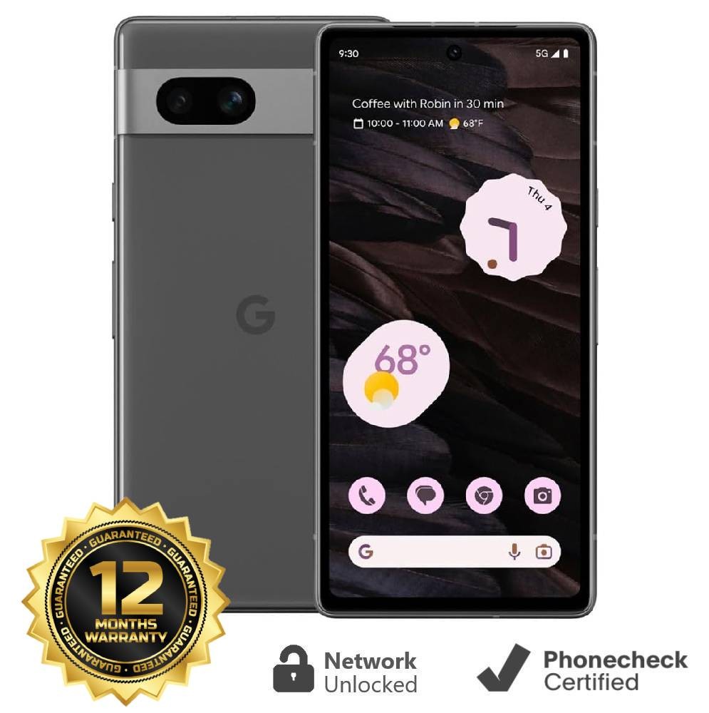 Google Pixel 7a – 128 GB – Charcoal (Unlocked) Smartphone – Very Good
