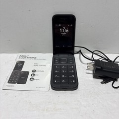 Nokia N139DL Flip Cell Phone TracFone 4G LTE KaiOS 3.1 Black Tested Working